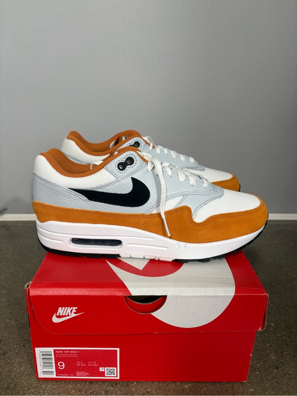 Nike Air Max 1 Monarch Pure Platinum FN6952-101 - Men's Size 9 NIB